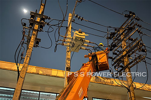 งานติดตั้ง LBS สวิตซ์ตัดตอนระบบไฟฟ้า 24 KV.